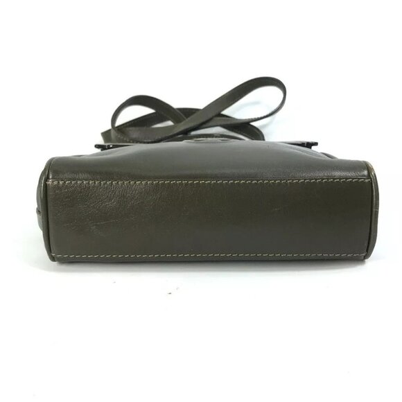 FENDI Hand Bag vintage Bag 2WAY Crossbody Shoulder Bag Leather khaki - Picture 8 of 16